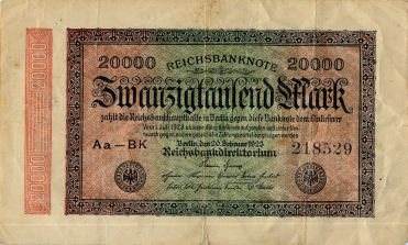 Afbeelding: Duits bankbiljet met reclame voor de film